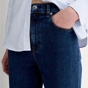 Everlane High Rise Dark Blue Jeans